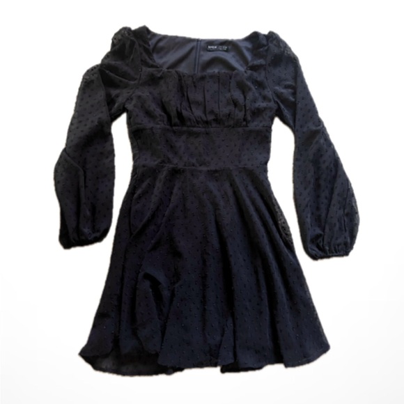 Black Dress with sheer sleeves - Picture 1 of 3